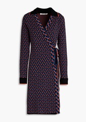 Diane von Furstenberg - Charissa jacquard-knit wrap dress - Blue - XXS