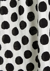 Diane von Furstenberg - Chicago ruffled polka-dot cotton-jacquard mini dress - White - US 0