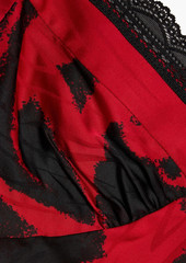 Diane von Furstenberg - Circe lace-trimmed printed satin camisole - Red - US 00
