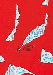 Diane von Furstenberg - Cordelia shirred printed crepe midi dress - Red - US 00