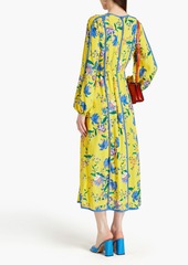 Diane von Furstenberg - Scott cutout floral-print crepe midi dress - Yellow - XS