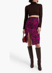 Diane von Furstenberg - Dariella reversible printed stretch-mesh skirt - Red - XXS