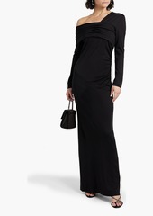 Diane von Furstenberg - Dolores one-shoulder stretch-jersey maxi dress - Black - XL