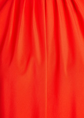 Diane von Furstenberg - Dove pleated crepe de chine top - Red - L