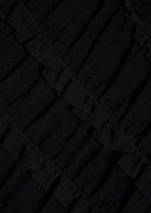 Diane von Furstenberg - Edward ruffled stretch-mesh bodysuit - Black - M