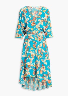 Diane von Furstenberg - Eloise wrap-effect floral-print crepe midi dress - Blue - XXS