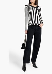 Diane von Furstenberg - Fila striped knitted sweater - Black - XS