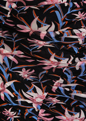 Diane von Furstenberg - Ganesa ruched floral-print stretch-mesh midi dress - Pink - XXL
