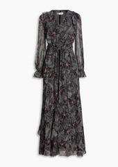 Diane von Furstenberg - Gilligan ruffled printed chiffon maxi dress - Black - XXS