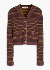 Diane von Furstenberg - Gilly checked jacquard-knit cardigan - Purple - L