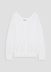 Diane von Furstenberg - Grace burnout-effect knitted cardigan - White - XXS