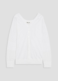 Diane von Furstenberg - Grace burnout-effect knitted cardigan - White - XXS