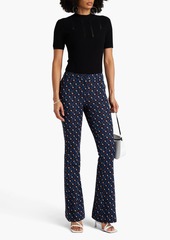 Diane von Furstenberg - Greg jacquard-knit flared pants - Blue - US 4