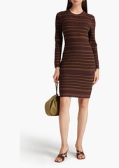 Diane von Furstenberg - Harry checked jacquard-knit mini dress - Brown - XXS