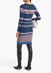 Diane von Furstenberg - Harry striped jacquard-knit mini dress - Blue - L