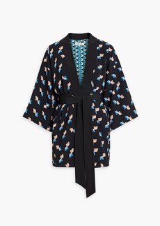 Diane von Furstenberg - Iseppa printed twill kimono - Black - S