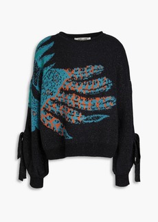 Diane von Furstenberg - Jasleen metallic jacquard-knit wool sweater - Black - XXS