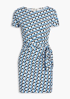 Diane von Furstenberg - Joseph printed silk and cotton-blend jersey mini dress - Blue - XXS