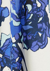 Diane von Furstenberg - Julian floral-print silk-jersey mini wrap dress - Blue - XL