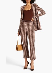 Diane von Furstenberg - Juno cropped jacquard-knit flared pants - Brown - S