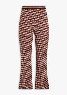 Diane von Furstenberg - Juno cropped jacquard-knit flared pants - Brown - XS