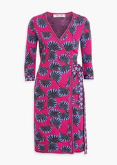 Diane von Furstenberg - Lainey metallic jacquard-knit wrap dress - Pink - XXS