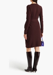 Diane von Furstenberg - Linda wool and cashmere-blend wrap dress - Brown - XXS