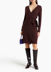 Diane von Furstenberg - Linda wool and cashmere-blend wrap dress - Brown - XXS