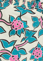 Diane von Furstenberg - Margaret cold-shoulder floral-print cotton-poplin top - White - US 10