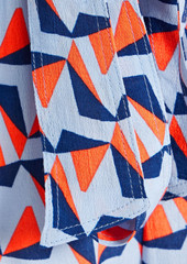 Diane von Furstenberg - Maslin printed crepe wide-leg pants - Blue - XXS