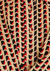 Diane von Furstenberg - Michele belted printed jersey jumpsuit - Neutral - XL