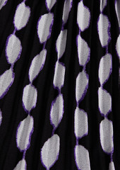 Diane von Furstenberg - Miriam pleated printed chiffon maxi dress - Black - US 4