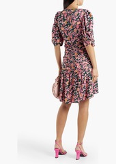 Diane von Furstenberg - Nancy ruched floral-print crepe mini dress - Pink - US 00
