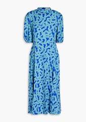 Diane von Furstenberg - Nella printed crepe de chine midi dress - Blue - US 8