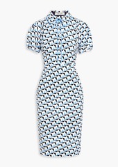 Diane von Furstenberg - New Elly printed cady dress - Blue - US 2