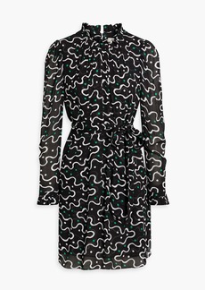 Diane von Furstenberg - New Woodley printed chiffon mini dress - Black - US 6