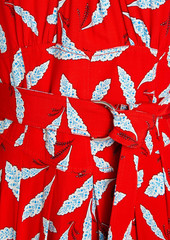 Diane von Furstenberg - Nicola pleated printed crepe de chine midi dress - Red - US 8