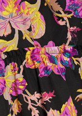 Diane von Furstenberg - Nora tiered floral-print cotton-blend poplin midi dress - Black - US 2