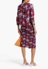 Diane von Furstenberg - Penny floral-print crepe de chine blouse - Purple - US 00