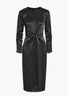 Diane von Furstenberg - Perdita twist-front satin midi dress - Black - US 00