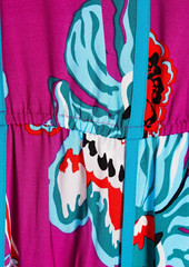 Diane von Furstenberg - Scott printed cotton-blend crepe midi dress - Pink - XL