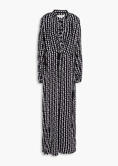Diane von Furstenberg - Fabien printed chiffon maxi dress - Black - XXS
