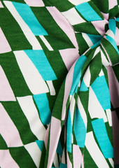 Diane von Furstenberg - Jeanne printed silk-jersey wrap dress - Blue - M