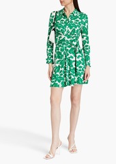 Diane von Furstenberg - Didi printed jersey mini shirt dress - Green - S