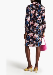 Diane von Furstenberg - Prita floral-print crepe de chine shirt dress - Pink - US 4