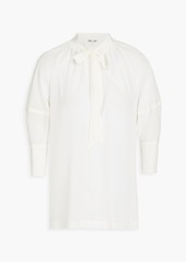 Diane von Furstenberg - Pussy-bow silk crepe de chine blouse - White - US 6