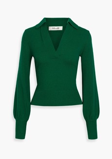 Diane von Furstenberg - Rhodes wool and cashmere-blend sweater - Green - XXS