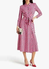 Diane von Furstenberg - Sana printed jersey midi shirt dress - Pink - M