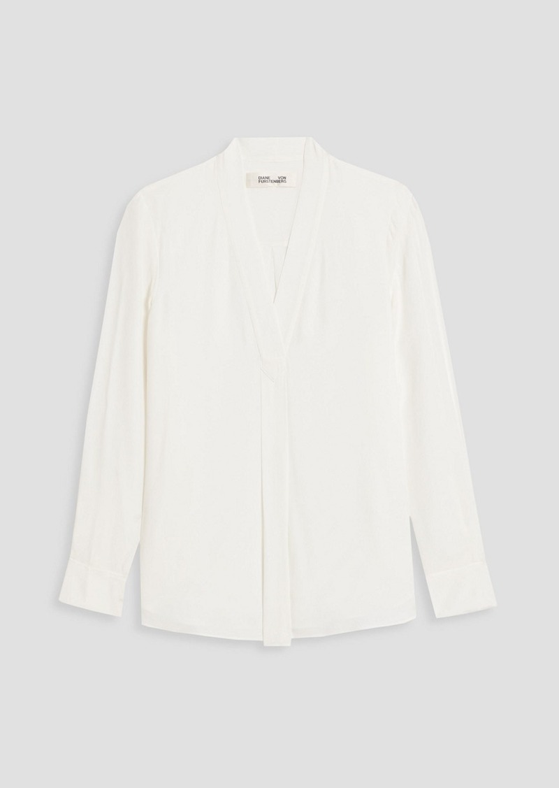 Diane von Furstenberg - Sanorah crepe blouse - White - US 10