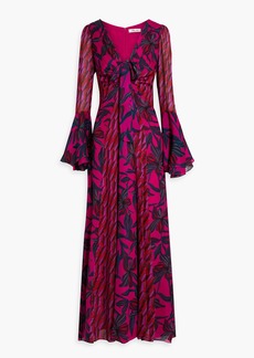 Diane von Furstenberg - Selena printed chiffon maxi dress - Purple - US 00